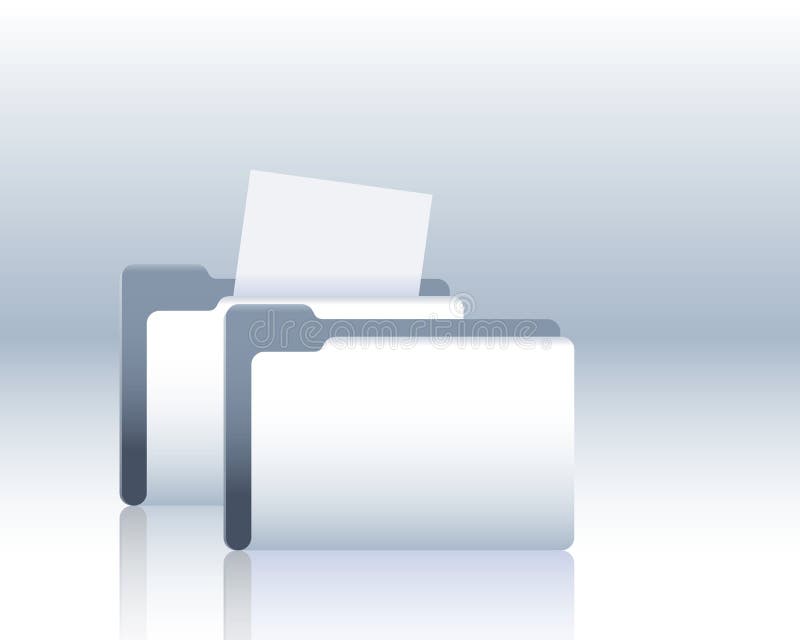 Cartella con i documenti, simbolo della cartella di posta elettronica o di amministrazione.