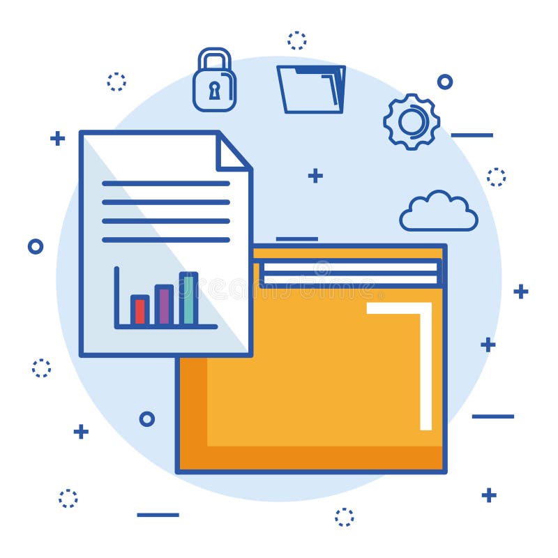 Folder file archive security cloud digital internet royalty free illustration Folder file archive security cloud digital internet royalty free illustration