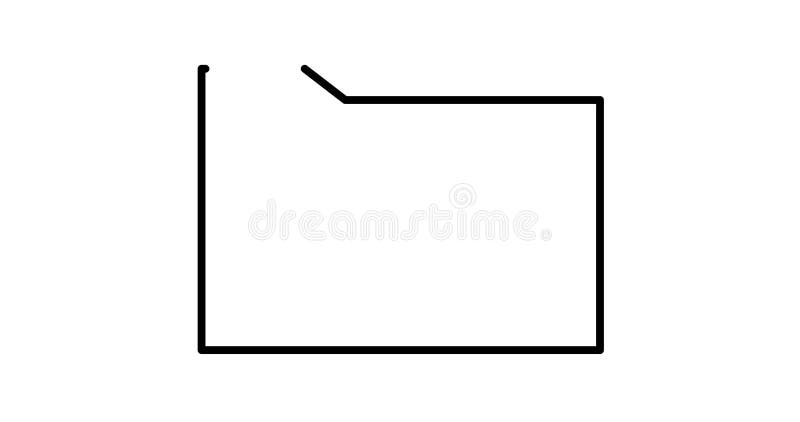 Folder icon simple animation. Storage concept. Black folder icon on white background. royalty free illustration