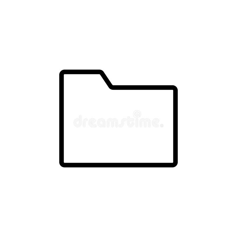 Folder icon. Simple thin line, outline vector of Web icons for UI and UX, website or mobile application royalty free illustration