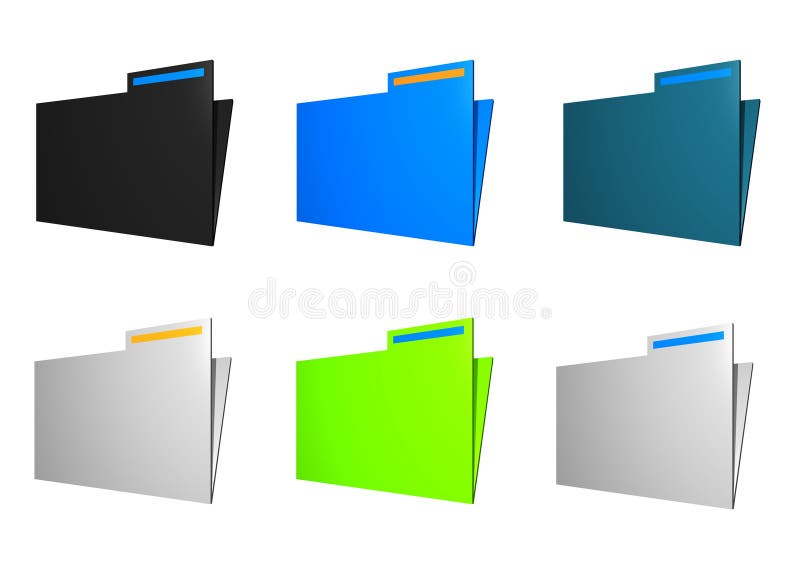 Download Folder Icons stock illustration. Illustration of folders - 4988945