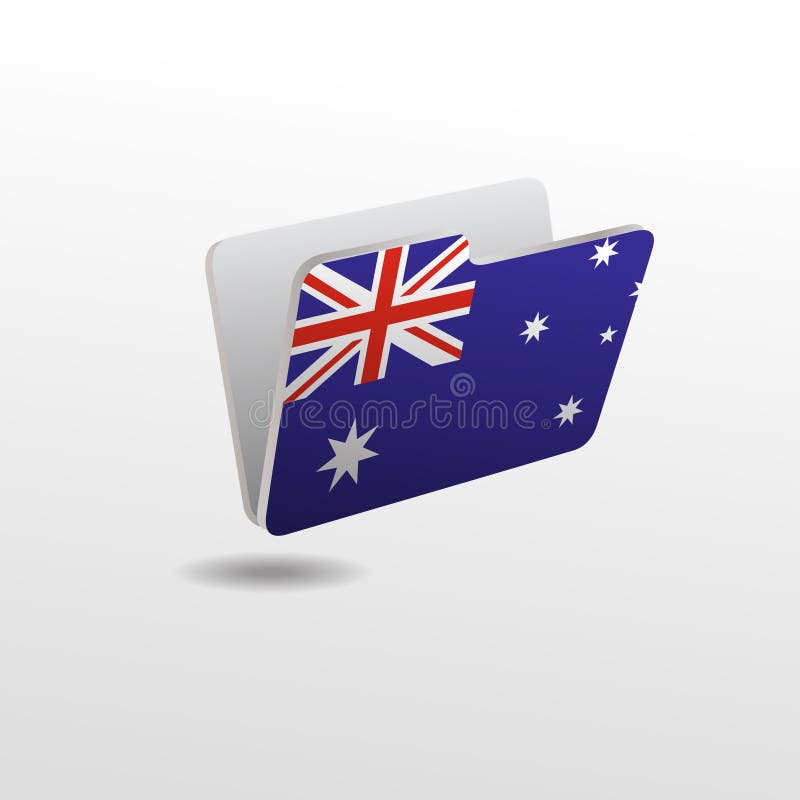 Folder with the Image of the Flag of AUSTRALIA Stock Illustration