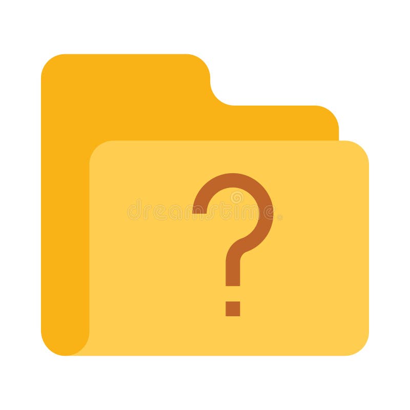 Folder question mark stock illustration. Illustration of file 23798677