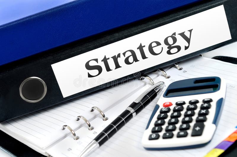 Folder with strategy royalty free stock image