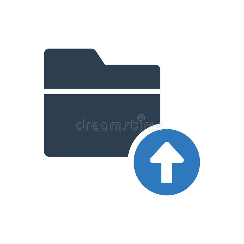 Folder upload icon vector illustration