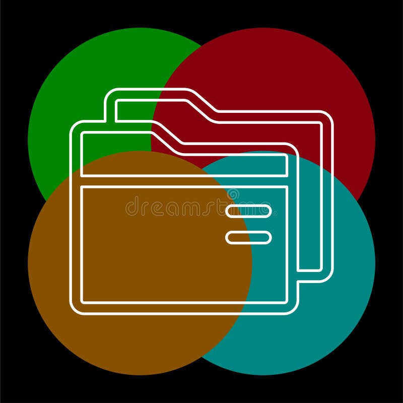 Folder vector icon royalty free illustration