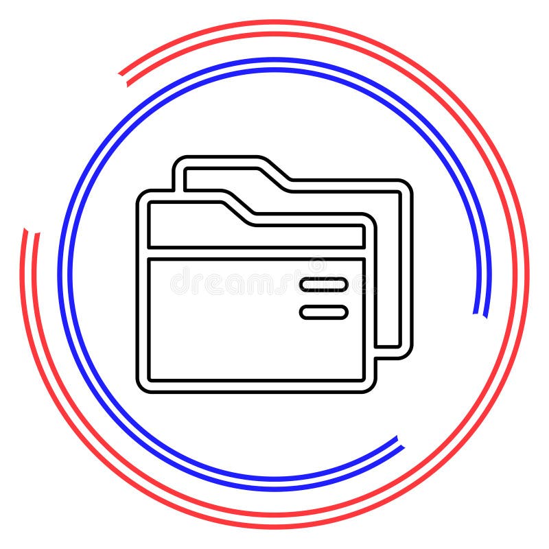 Folder vector icon stock illustration