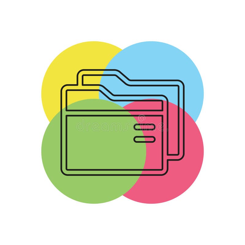 Folder vector icon vector illustration
