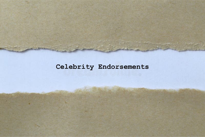 celebrity endorsement on white paper