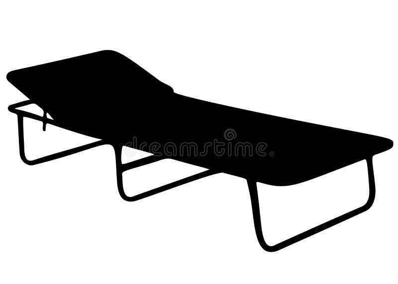 Folding bed, single. stock vector. Illustration of vector - 211013788