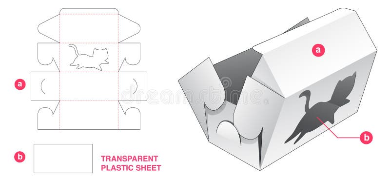 Die Cut Template For Transparent Plastic Sheet With Abstract
