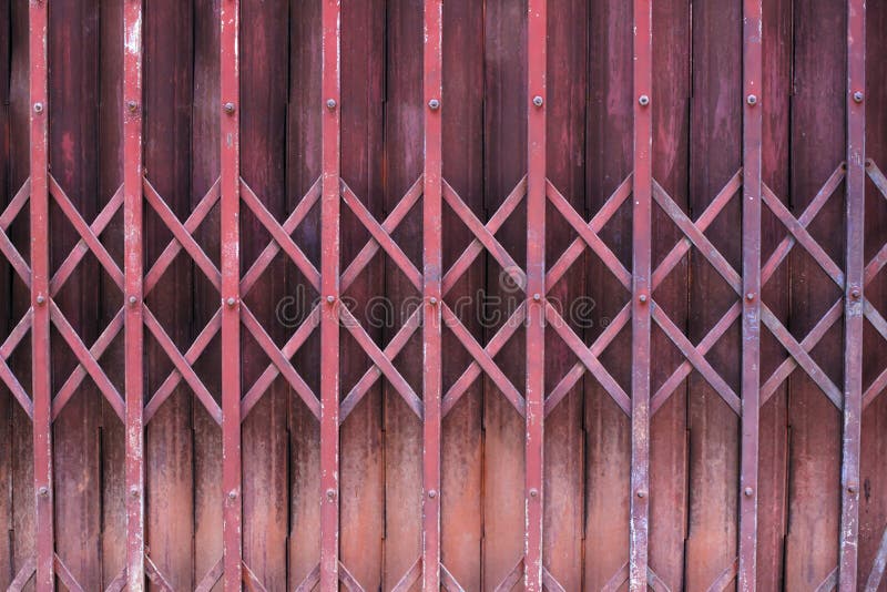 Folding steel door stock photo. Image of material, texture 96564366