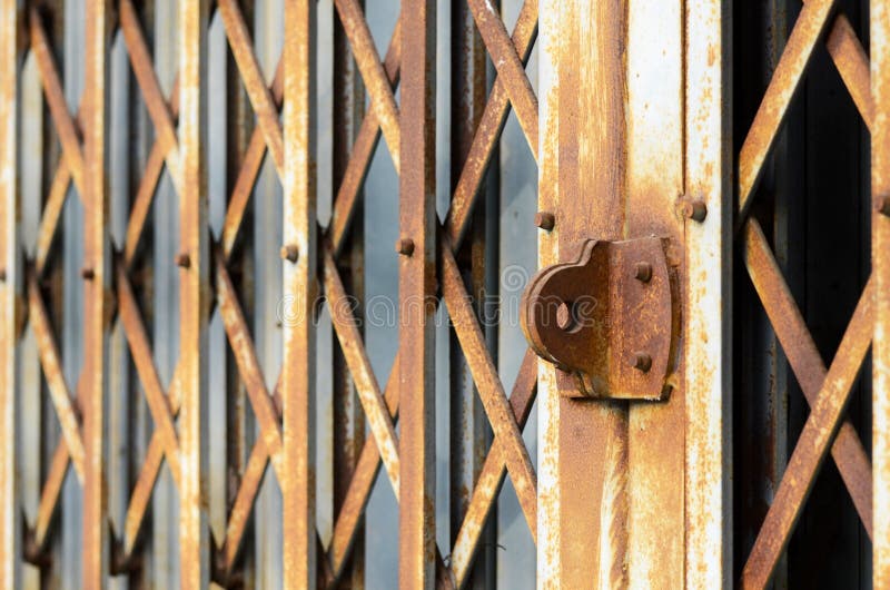 Folding doors,Iron Door stock photo. Image of background 22230162