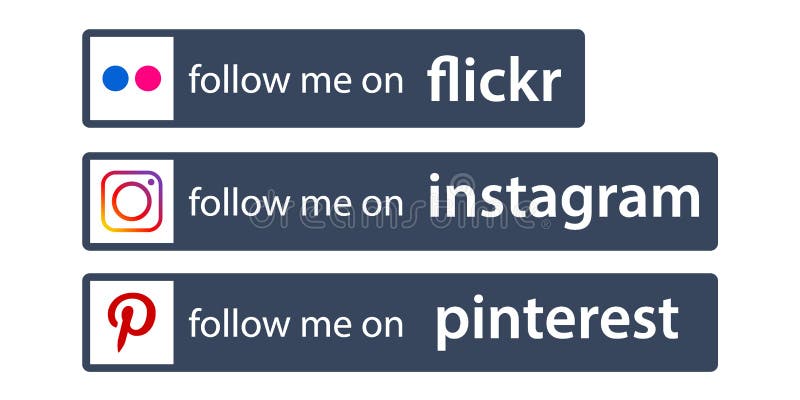 Follow Me Auf Instagram Fahnen Redaktionelles Stockfoto Illustration Von Liste Informationen