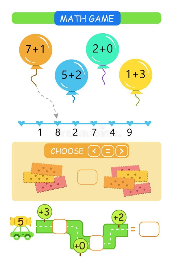 contando educacional crianças jogo, matemática crianças atividade folha.  quão muitos objetos tarefa. Aprendendo matemática, números, Adição tema  22832026 Vetor no Vecteezy