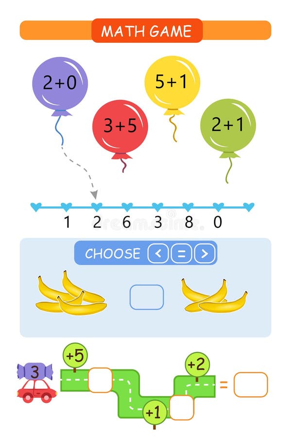 contando educacional crianças jogo, matemática crianças atividade folha.  quão muitos objetos tarefa. Aprendendo matemática, números, Adição tema  22832026 Vetor no Vecteezy