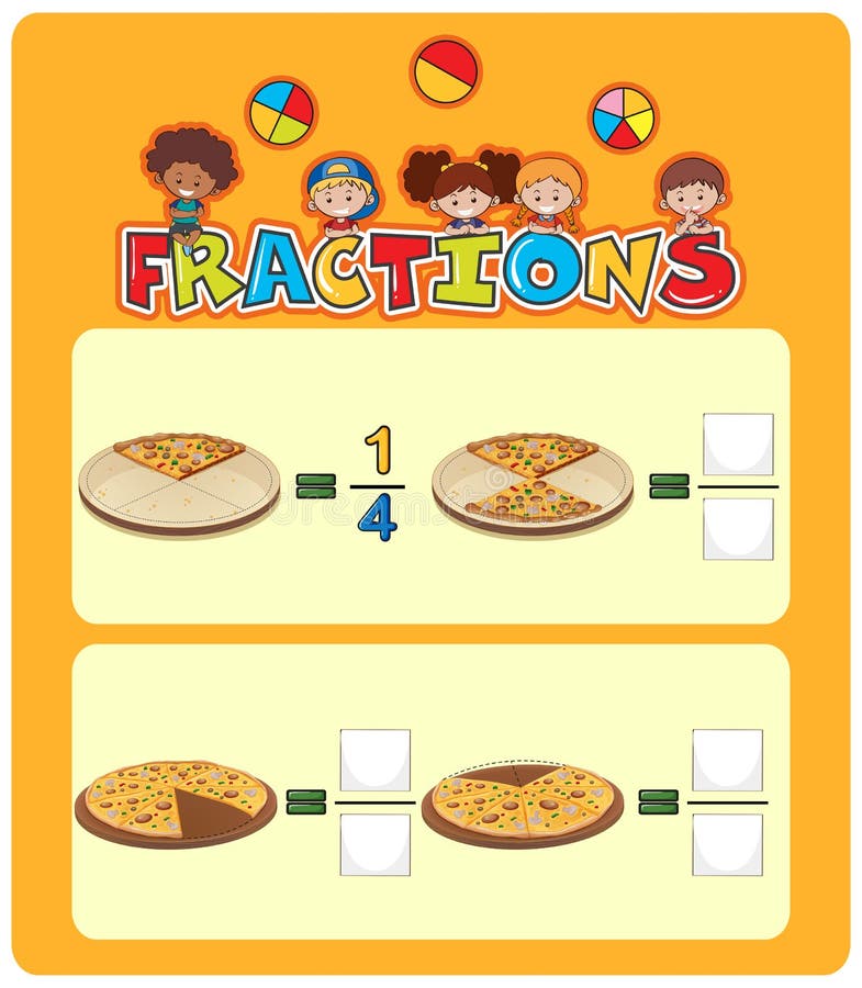 Frações de pizza - Jogo de correspondência de cartas