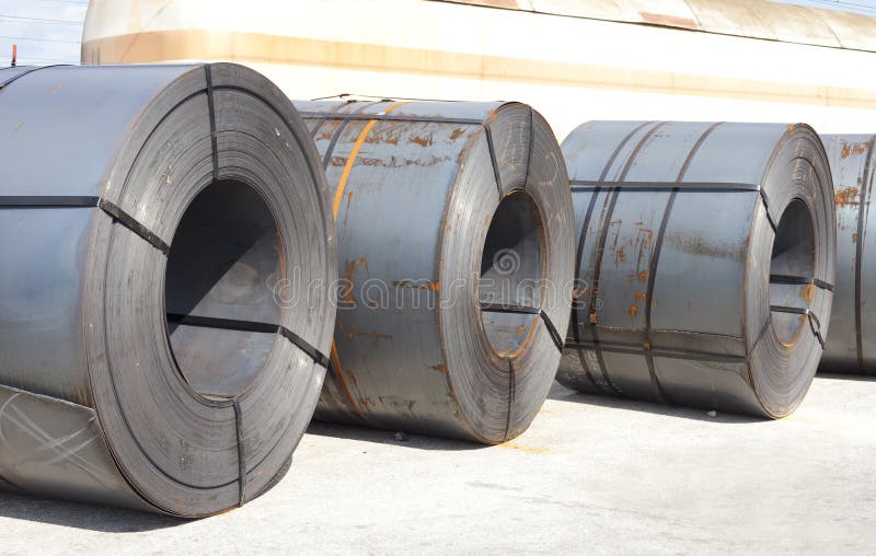 Raw metal sheet in coil. Raw metal sheet in coil