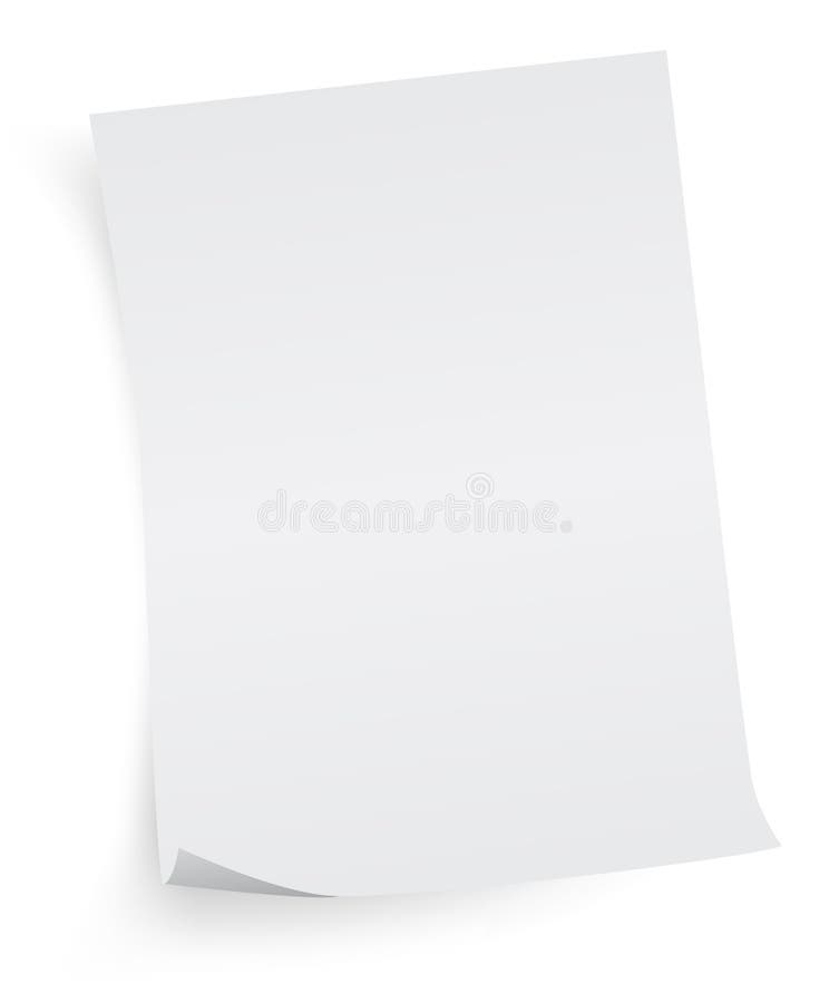 Folha de papel branca