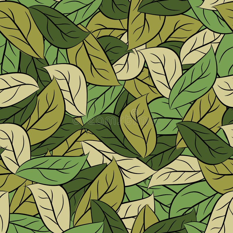 Folhas militares da textura Camuflagem do exército da folha Teste padrão sem emenda ilustração stock Folhas militares da textura Camuflagem do exército da folha Teste padrão sem emenda ilustração stock