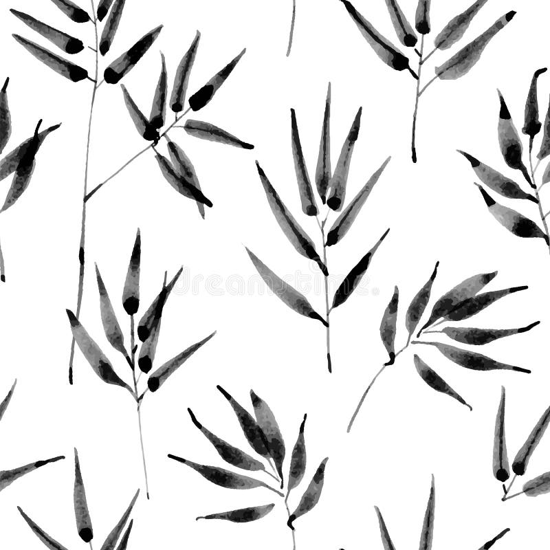 Folhas tropicais, teste padrão da selva Teste padrão sem emenda, detalhado, botânico Fundo do vetor ilustração stock Folhas tropicais, teste padrão da selva Teste padrão sem emenda, detalhado, botânico Fundo do vetor ilustração stock
