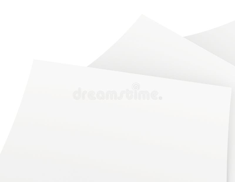 Folhas vazias do Livro Branco empilhadas na ordem ilustração do vetor Folhas vazias do Livro Branco empilhadas na ordem ilustração do vetor