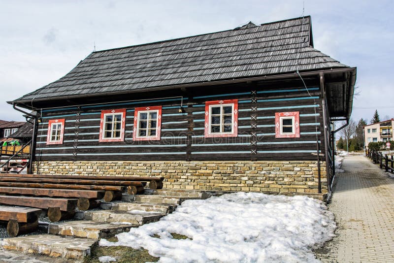 Folk architecture in Zdiar village, Belianske Tatry mountains, S