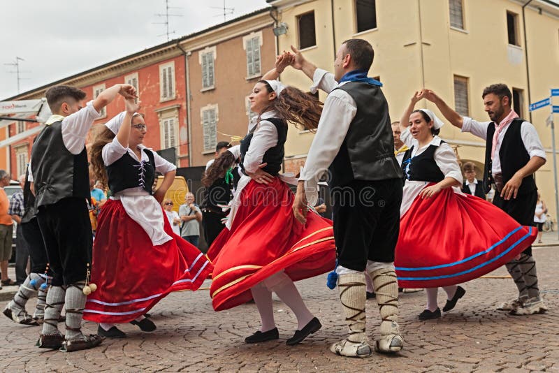 Folk dance ensemble from Calabria, Italy royalty free stock photography Folk dance ensemble from Calabria, Italy royalty free stock photography