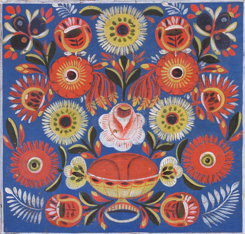 Folk decorative painted floral pattern stock images Folk decorative painted floral pattern stock images