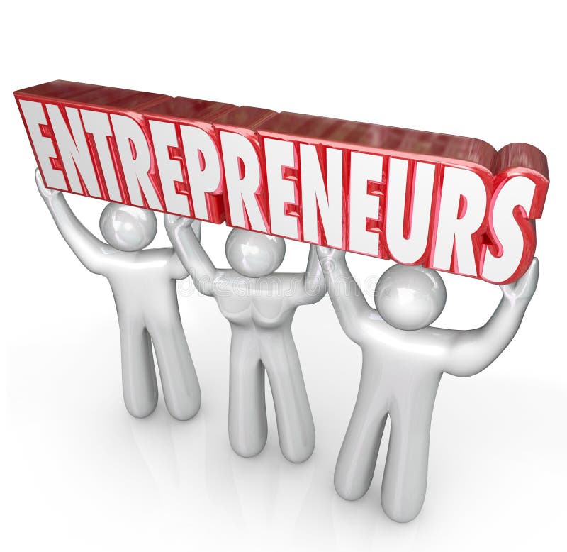 Folk för affär för entreprenörfolklyftande ord Startup vektor illustrationer Folk för affär för entreprenörfolklyftande ord Startup vektor illustrationer