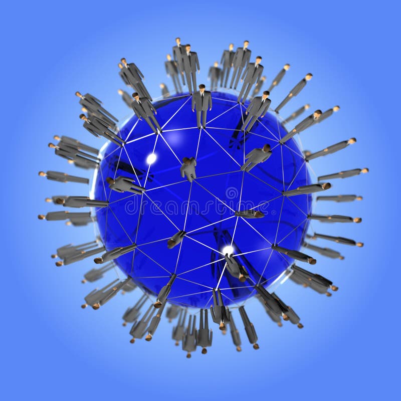 Folk för globalt nätverk vektor illustrationer