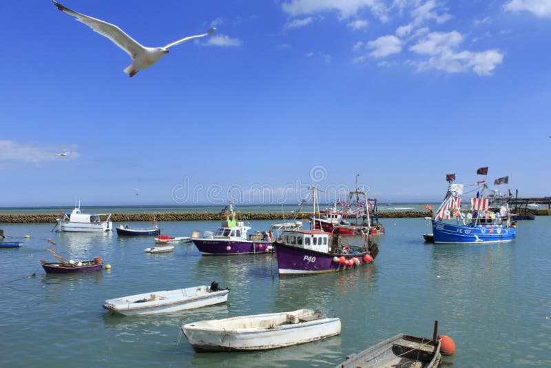 Folkestonehaven Engeland stock foto Folkestonehaven Engeland stock foto