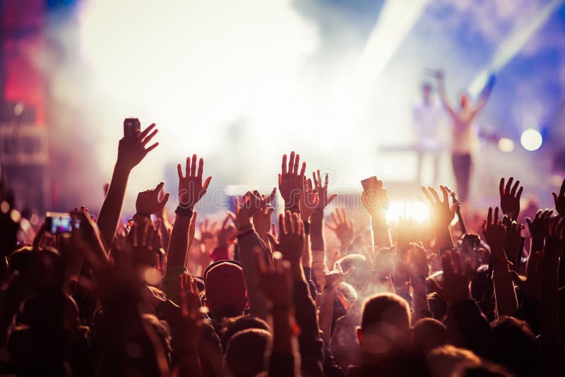 folla al concerto - festival di musica di estate