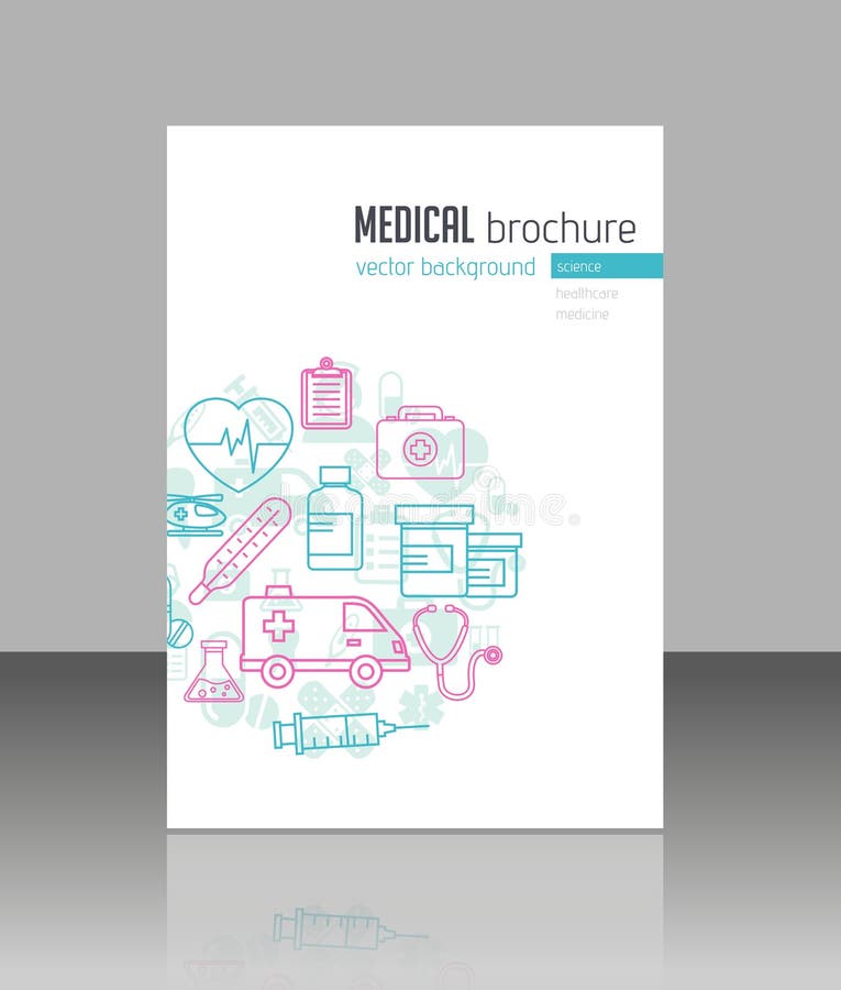 Medical brochure template for web or print. Medical brochure template for web or print