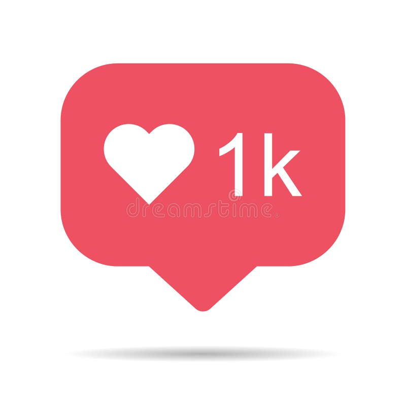 Follower Notification Symbol for Application Instagram. Web App Button