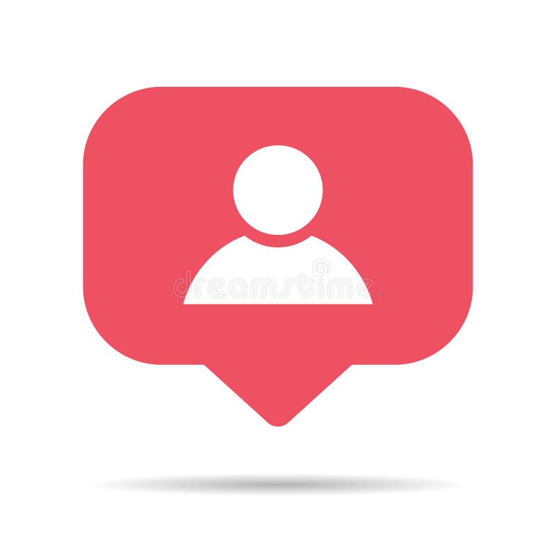 Follower Notification Symbol for Application Instagram. Web App Button