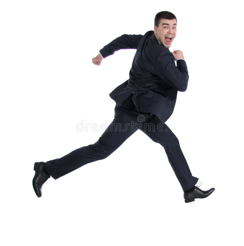 Fonctionnement d'homme d'affaires images stock Fonctionnement d'homme d'affaires images stock