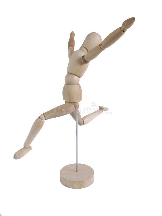 Miniature en bois courant, joyeux photographie stock