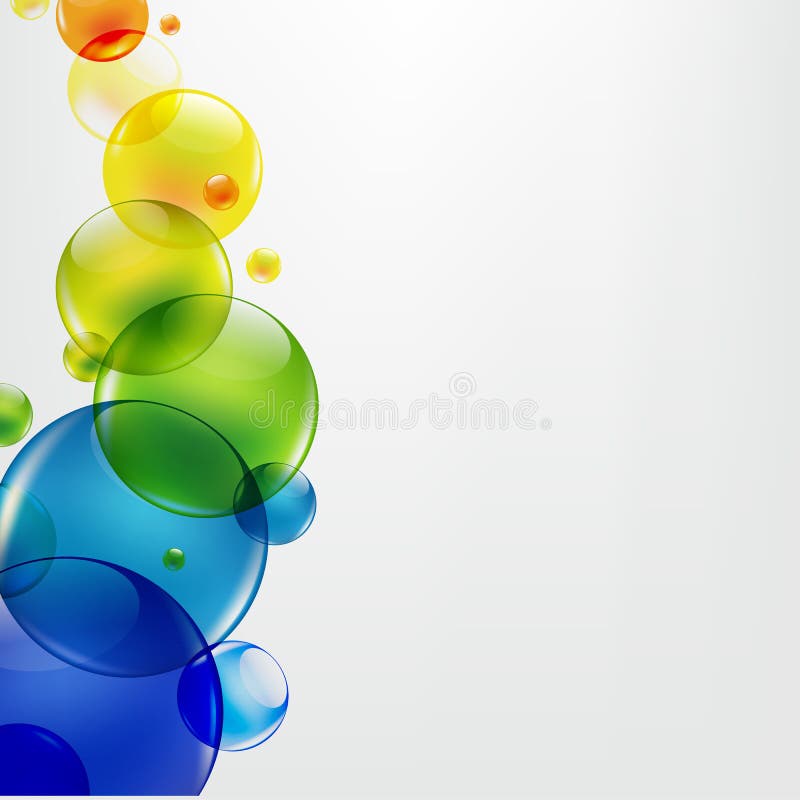 Fond abstract cu bile colorate stock illustration