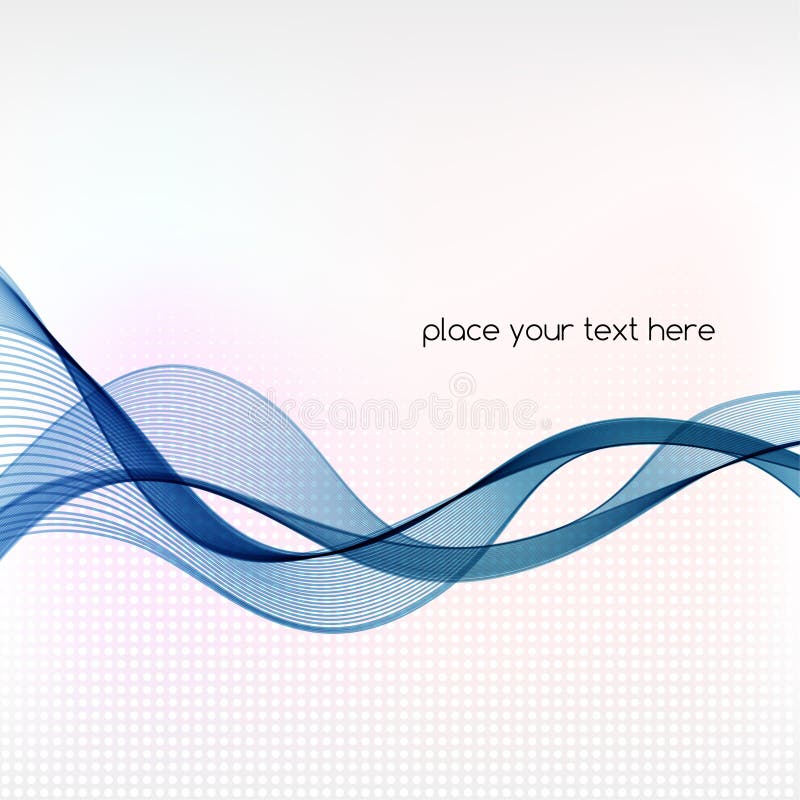 Fond abstract cu undă albastră de fum stock illustration