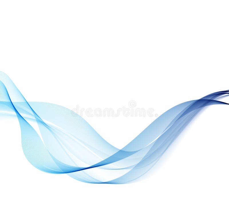 Fond abstract cu undă albastră de fum vector illustration