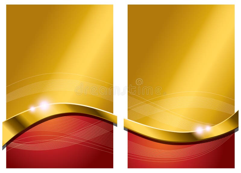 Fond abstract de culoare roșie auriu royalty free illustration