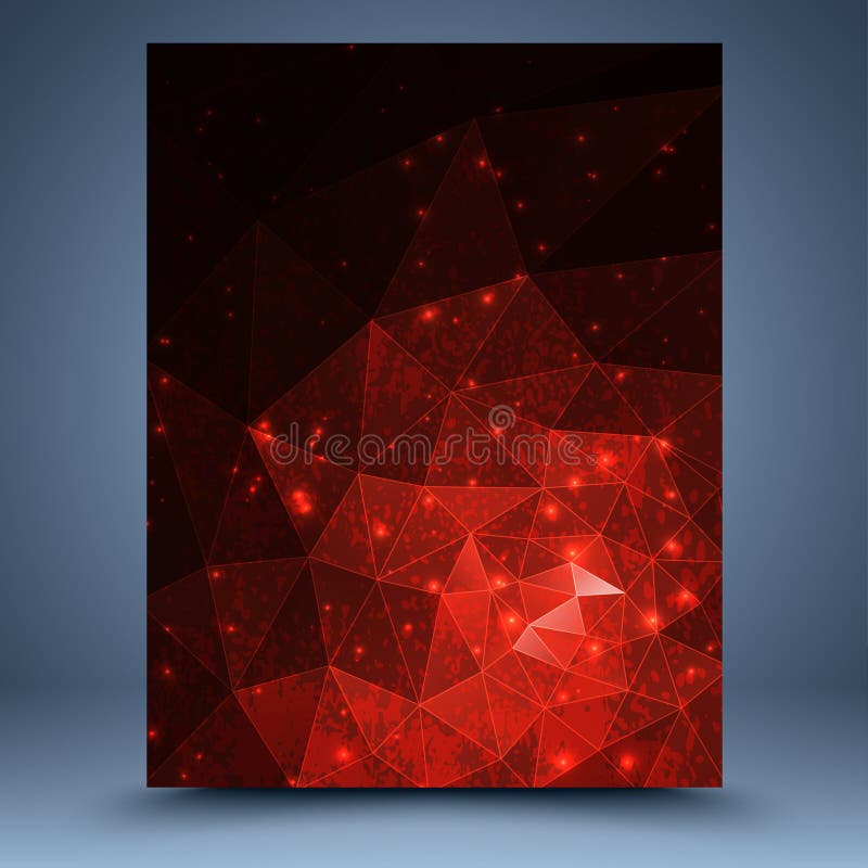 Fond abstract geometric al vectorului de grunge roșu royalty free illustration