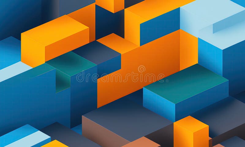 Fond abstract strălucitor al diverselor forme geometrice generate de inteligența artificială. stock photos