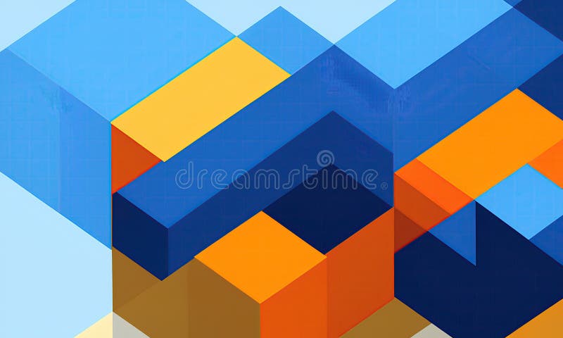 Fond abstract strălucitor al diverselor forme geometrice generate de inteligența artificială. royalty free illustration