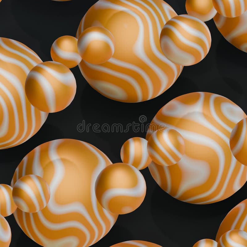 Fond abstract sub formă de forme aurii. textura bilelor metalice lucioase. o expoziție 3d luxoasă royalty free illustration