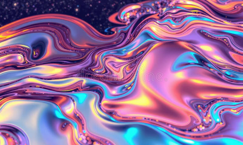 Fond abstract vibrant și colorat, cu tipare rotative de nuanțe irizante, creând un efect vizual fascinant care vector illustration