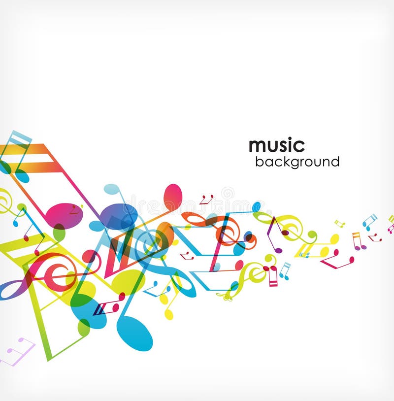 Fond abstrait avec des mélodies illustration libre de droits