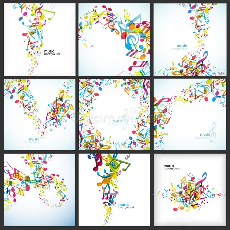 Fond abstrait avec des mélodies illustration de vecteur