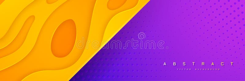 Fond abstrait avec deux couleurs. fond jaune et violet avec motif ondulé texturé illustration stock
